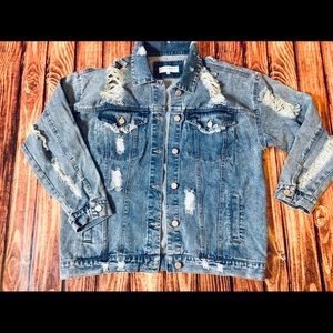 Distressed Boyfriend Jean Jacket